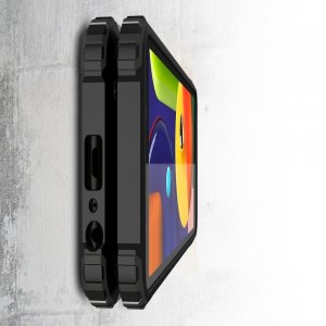 Hybrid двухкомпонентный противоударный чехол для Samsung Galaxy A01 Core - Черный