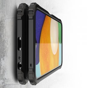 Hybrid двухкомпонентный противоударный чехол для Samsung Galaxy A22 - Черный