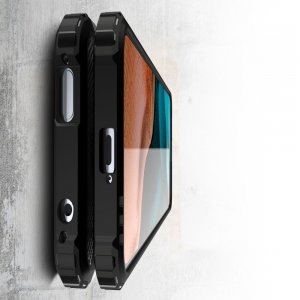 Hybrid двухкомпонентный противоударный чехол для Xiaomi Poco F2 Pro - Черный