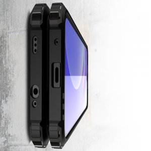 Hybrid двухкомпонентный противоударный чехол для Xiaomi Poco M3 - Черный