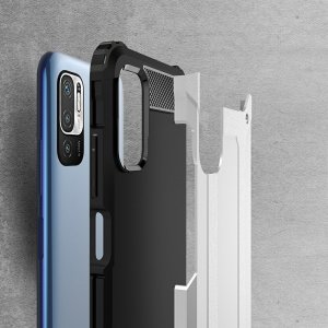 Hybrid двухкомпонентный противоударный чехол для Xiaomi Redmi Note 10T / POCO M3 PRO - Серебряный