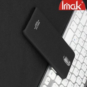 IMAK Cowboy Пластиковый чехол с кольцом подставкой и защитной пленкой для Nokia 3.1 2018 - Песочно-Черный