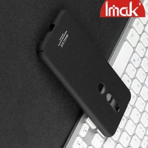 IMAK Cowboy Пластиковый чехол с кольцом подставкой и защитной пленкой для Nokia 6.1 Plus / X6 2018 - Песочно-Черный