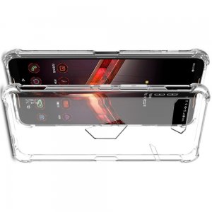 IMAK Shockproof силиконовый защитный чехол для Asus ROG Phone 2 прозрачный и защитная пленка