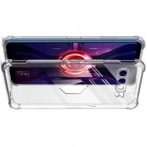 IMAK Shockproof силиконовый защитный чехол для Asus ROG Phone 3 ZS661KS прозрачный и защитная пленка