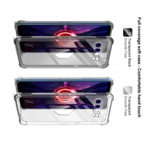 IMAK Shockproof силиконовый защитный чехол для Asus ROG Phone 3 ZS661KS прозрачный и защитная пленка