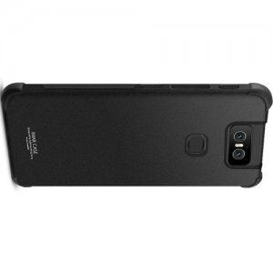 IMAK Shockproof силиконовый защитный чехол для Asus Zenfone 6 ZS630KL песочно-черный и защитная пленка