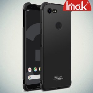 IMAK Shockproof силиконовый защитный чехол для Google Pixel 3 черный и защитная пленка
