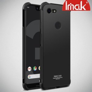 IMAK Shockproof силиконовый защитный чехол для Google Pixel 3 Lite черный и защитная пленка