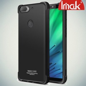 IMAK Shockproof силиконовый защитный чехол для HTC Desire 12 Plus черный и защитная пленка