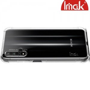IMAK Shockproof силиконовый защитный чехол для Huawei Honor 20 прозрачный и защитная пленка