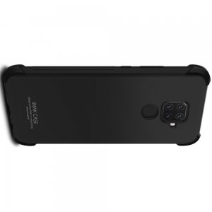 IMAK Shockproof силиконовый защитный чехол для Huawei Mate 30 Lite черный и защитная пленка