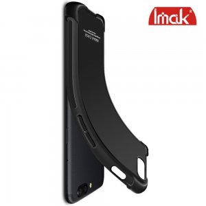 IMAK Shockproof силиконовый защитный чехол для Huawei nova 5 черный и защитная пленка