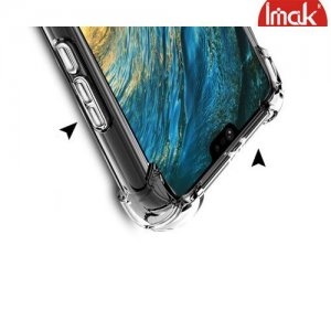 IMAK Shockproof силиконовый защитный чехол для Huawei P20 Lite черный и защитная пленка