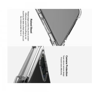 IMAK Shockproof силиконовый защитный чехол для Huawei P40 Lite черный и защитная пленка