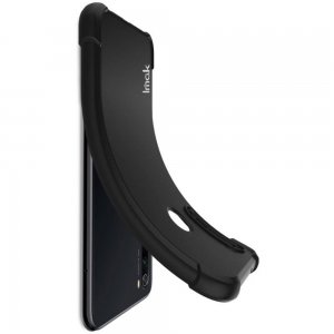 IMAK Shockproof силиконовый защитный чехол для iPhone 11 черный и защитная пленка