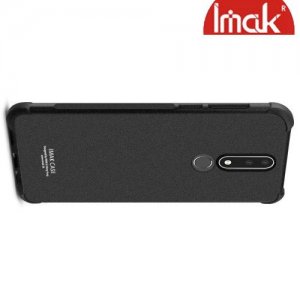 IMAK Shockproof силиконовый защитный чехол для Nokia 3.1 Plus песочно-черный и защитная пленка