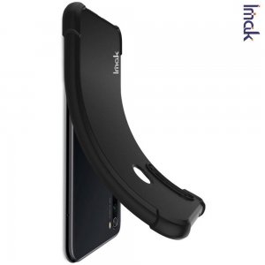 IMAK Shockproof силиконовый защитный чехол для Nokia 6.2 черный и защитная пленка
