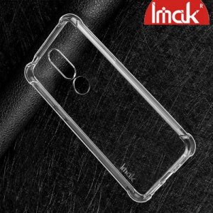 IMAK Shockproof силиконовый защитный чехол для Nokia 7.1 прозрачный и защитная пленка