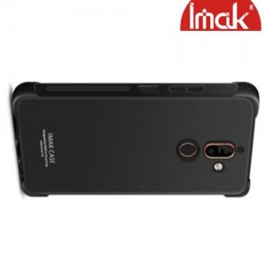 IMAK Shockproof силиконовый защитный чехол для Nokia 7 Plus черный и защитная пленка