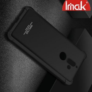 IMAK Shockproof силиконовый защитный чехол для Nokia 7 Plus черный и защитная пленка