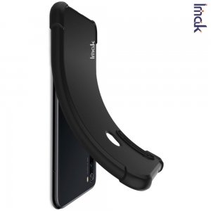 IMAK Shockproof силиконовый защитный чехол для OnePlus 8 черный и защитная пленка