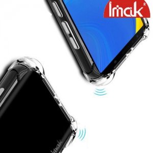 IMAK Shockproof силиконовый защитный чехол для Samsung Galaxy A7 2018 SM-A750F прозрачный и защитная пленка