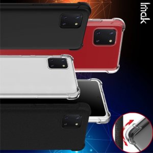 IMAK Shockproof силиконовый защитный чехол для Samsung Galaxy Note 10 Lite черный и защитная пленка