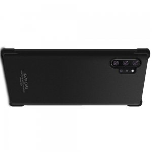 IMAK Shockproof силиконовый защитный чехол для Samsung Galaxy Note 10 Plus / 10+ песочно-черный и защитная пленка