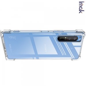 IMAK Shockproof силиконовый защитный чехол для Sony Xperia 1 II прозрачный и защитная пленка