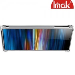 IMAK Shockproof силиконовый защитный чехол для Sony Xperia 10 Plus прозрачный и защитная пленка