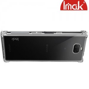 IMAK Shockproof силиконовый защитный чехол для Sony Xperia 10 Plus прозрачный и защитная пленка