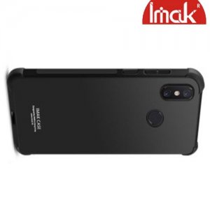 IMAK Shockproof силиконовый защитный чехол для Xiaomi Mi 8 черный и защитная пленка