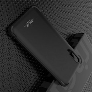 IMAK Shockproof силиконовый защитный чехол для Xiaomi Mi 9 lite черный и защитная пленка