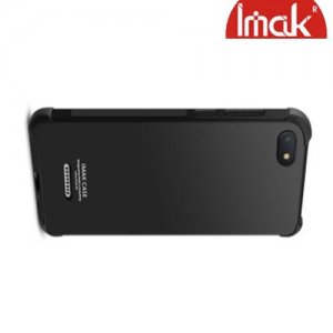 IMAK Shockproof силиконовый защитный чехол для Xiaomi Redmi 6a черный и защитная пленка