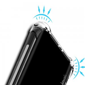 IMAK Shockproof силиконовый защитный чехол для Xiaomi Mi 9 lite прозрачный и защитная пленка