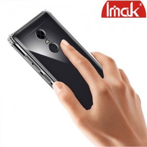 IMAK Shockproof силиконовый защитный чехол для Xiaomi Redmi 5 Plus прозрачный и защитная пленка