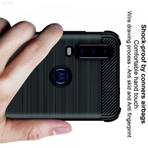 IMAK VEGA Матовый силиконовый чехол для Motorola One Action с противоударными углами черный