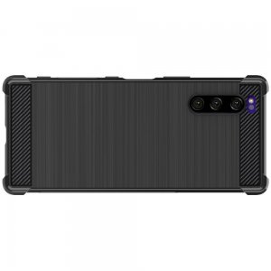 IMAK VEGA Матовый силиконовый чехол для Sony Xperia 5 с противоударными углами черный