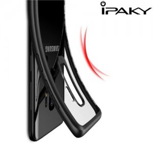 iPaky Hybrid прозрачный двухкомпонентный пластиковый чехол для Samsung Galaxy S9 - черная силиконовая рамка
