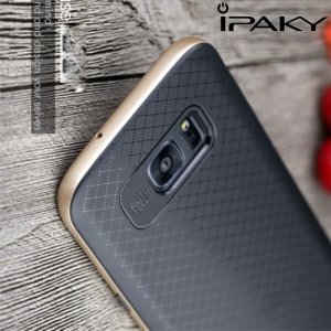  IPAKY противоударный чехол для Samsung Galaxy S7 Edge  - Золотой 
