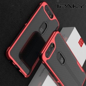 IPAKY Yuyan Series противоударный силиконовый чехол для OnePlus 5T с красной рамкой