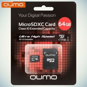 Карта памяти QUMO MicroSDXC 64 ГБ Class 10 UHS-I