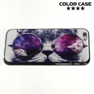 Кейс накладка для iPhone 6S - с рисунком Кот в очках