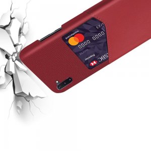 KSQ PU Кожаный Кейс Накладка Чехол для Samsung Galaxy Note 10 и Слот для Карты Красный