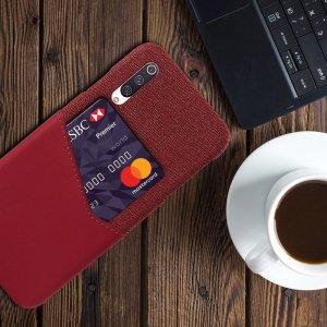KSQ PU Кожаный Кейс Накладка Чехол для Xiaomi Mi A3 и Слот для Карты Красный