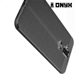 Leather Litchi силиконовый чехол накладка для Asus Zenfone 5 Lite ZC600KL - Черный