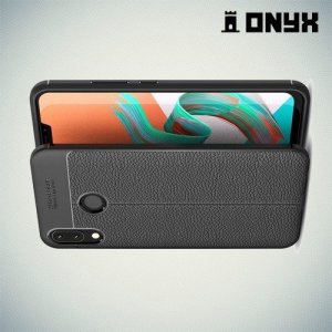 Leather Litchi силиконовый чехол накладка для Asus Zenfone Max M2 ZB633KL - Черный
