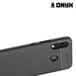 Leather Litchi силиконовый чехол накладка для Asus Zenfone Max Pro M2 ZB631KL - Черный