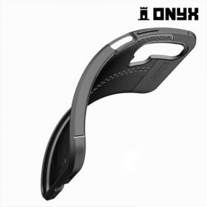 Leather Litchi силиконовый чехол накладка для Huawei Honor 20 Pro - Черный